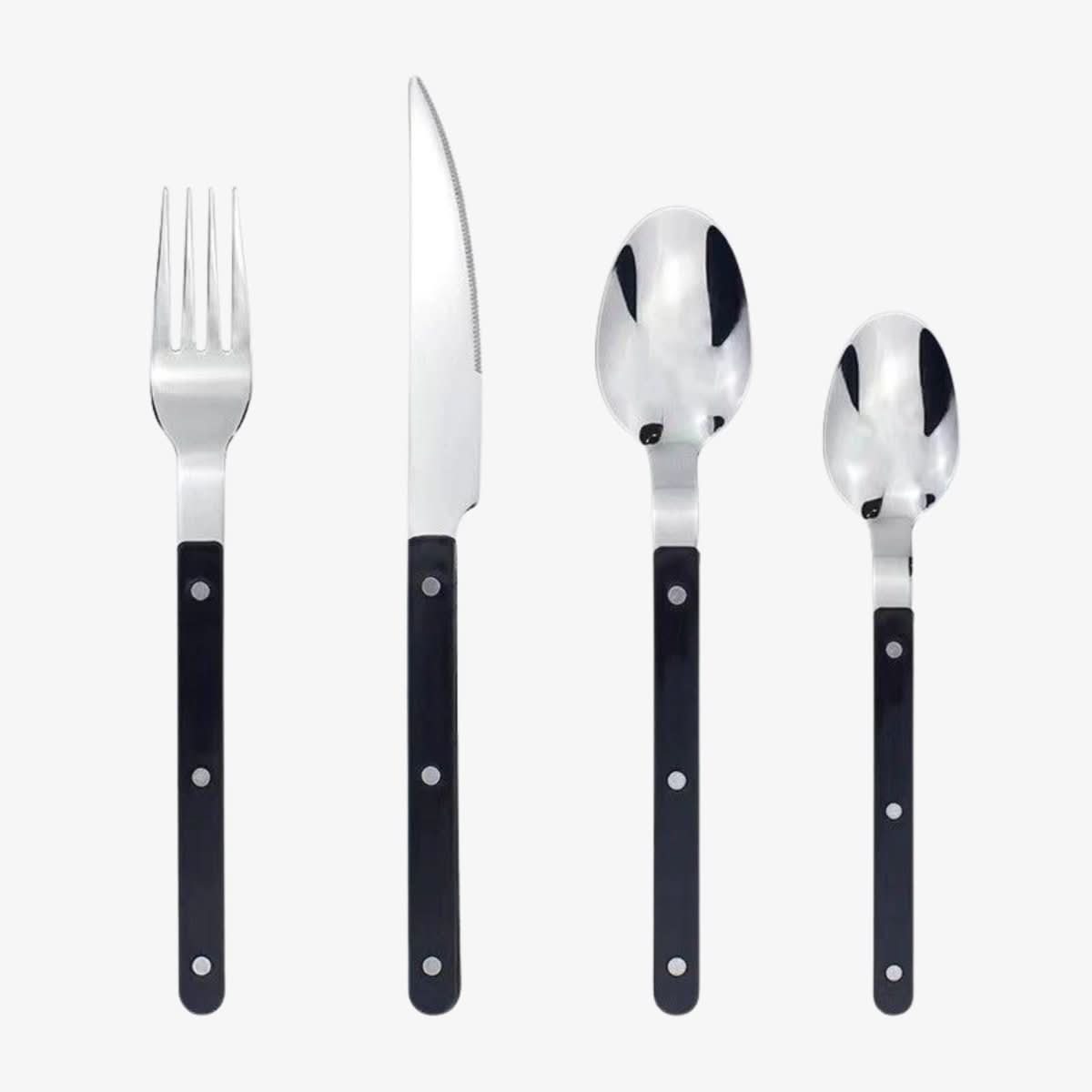 Elegant Dining | 24-Piece Silverware Set with Engraved Design | Premium Stainless Steel Cutlery for Memorable Meals 0