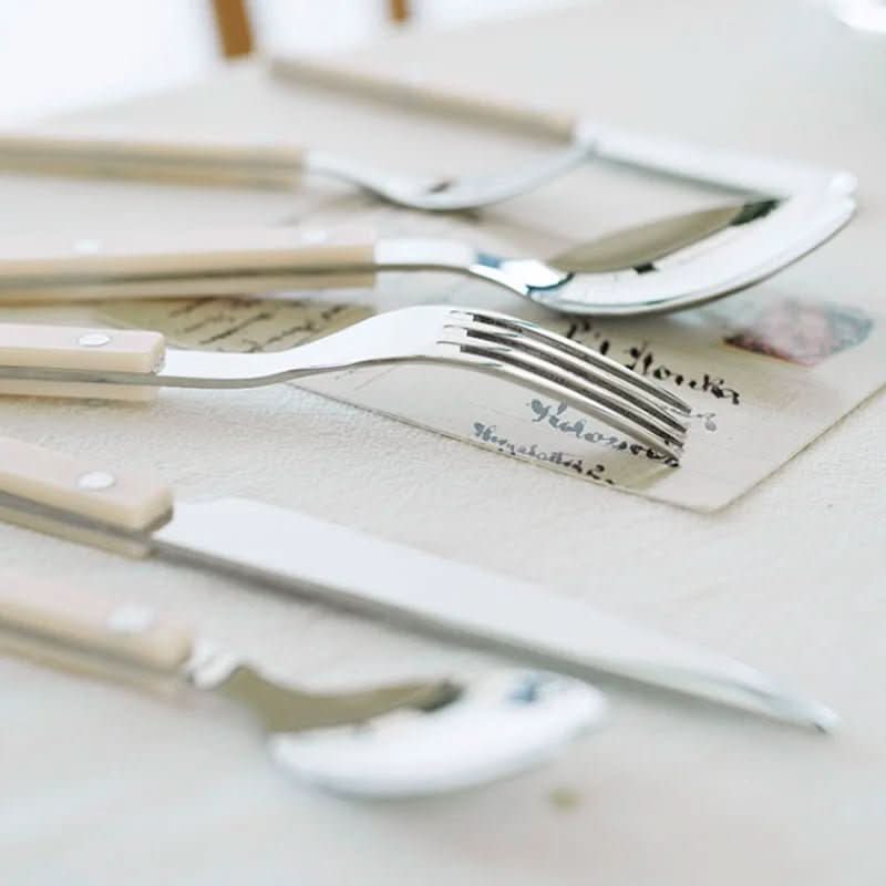 Elegant Dining | 24-Piece Silverware Set with Engraved Design | Premium Stainless Steel Cutlery for Memorable Meals 6