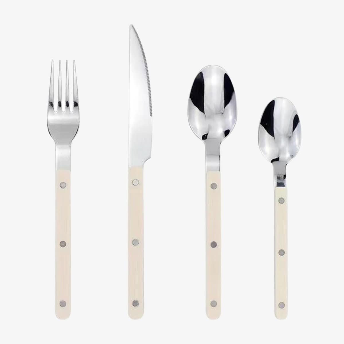 Elegant Dining | 24-Piece Silverware Set with Engraved Design | Premium Stainless Steel Cutlery for Memorable Meals 8