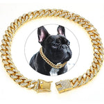 Elegant Dog Collar with Zirconia Diamonds | Luxury Gold Chain Design for Stylish Pets 3