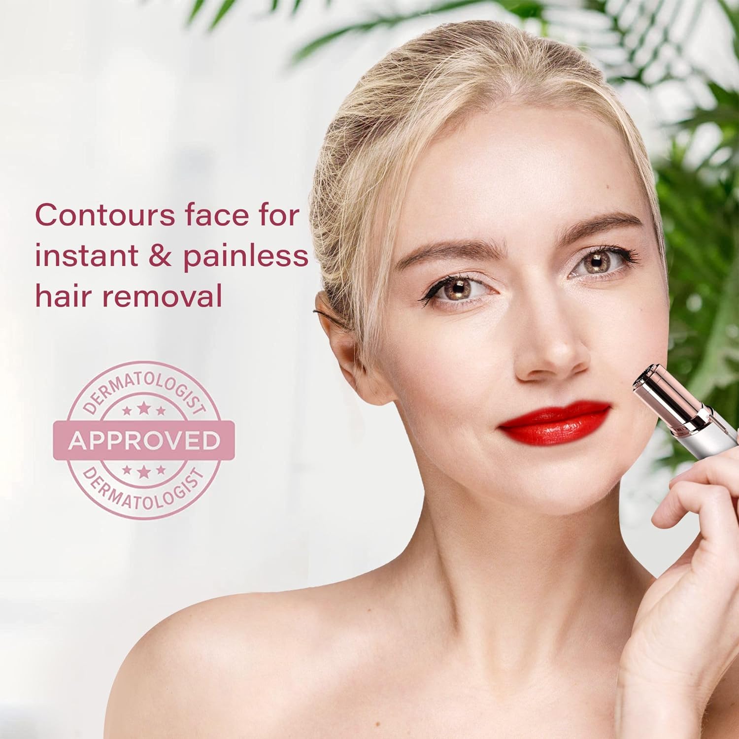 Elegant Facial Hair Remover | Smooth-Glide Head & Compact Design for Effortless Grooming 7