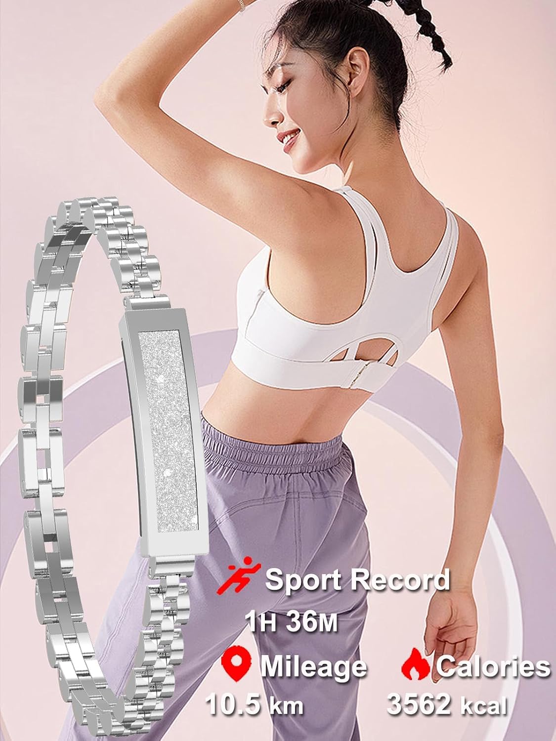 Elegant Fitness Tracker Bracelet with Heart Rate & Sleep Monitoring | Stylish Health Insights for Active Lifestyles 7
