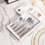 Elegant Flatware Set | Stainless Steel Cutlery with Pearl-Style Handles | Durable & Dishwasher Safe for Everyday Dining 8