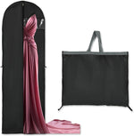 Elegant Garment Storage Cover | Long Dress Bag with Zipper & Clear Window | 2-Pack for Travel and Protection 0