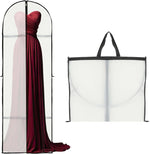Elegant Garment Storage Cover | Long Dress Bag with Zipper & Clear Window | 2-Pack for Travel and Protection 1
