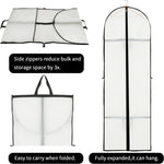 Elegant Garment Storage Cover | Long Dress Bag with Zipper & Clear Window | 2-Pack for Travel and Protection 9