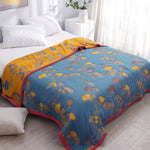 Elegant Ginkgo | Reversible Jacquard Cotton Quilt with Luxurious Comfort | Versatile Home Decor for Cozy Living 10