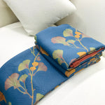 Elegant Ginkgo | Reversible Jacquard Cotton Quilt with Luxurious Comfort | Versatile Home Decor for Cozy Living 7
