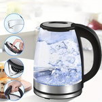Elegant Glass Electric Kettle | 2L Rapid Boil with LED Light & Auto Shut-Off for Quick Beverages 0