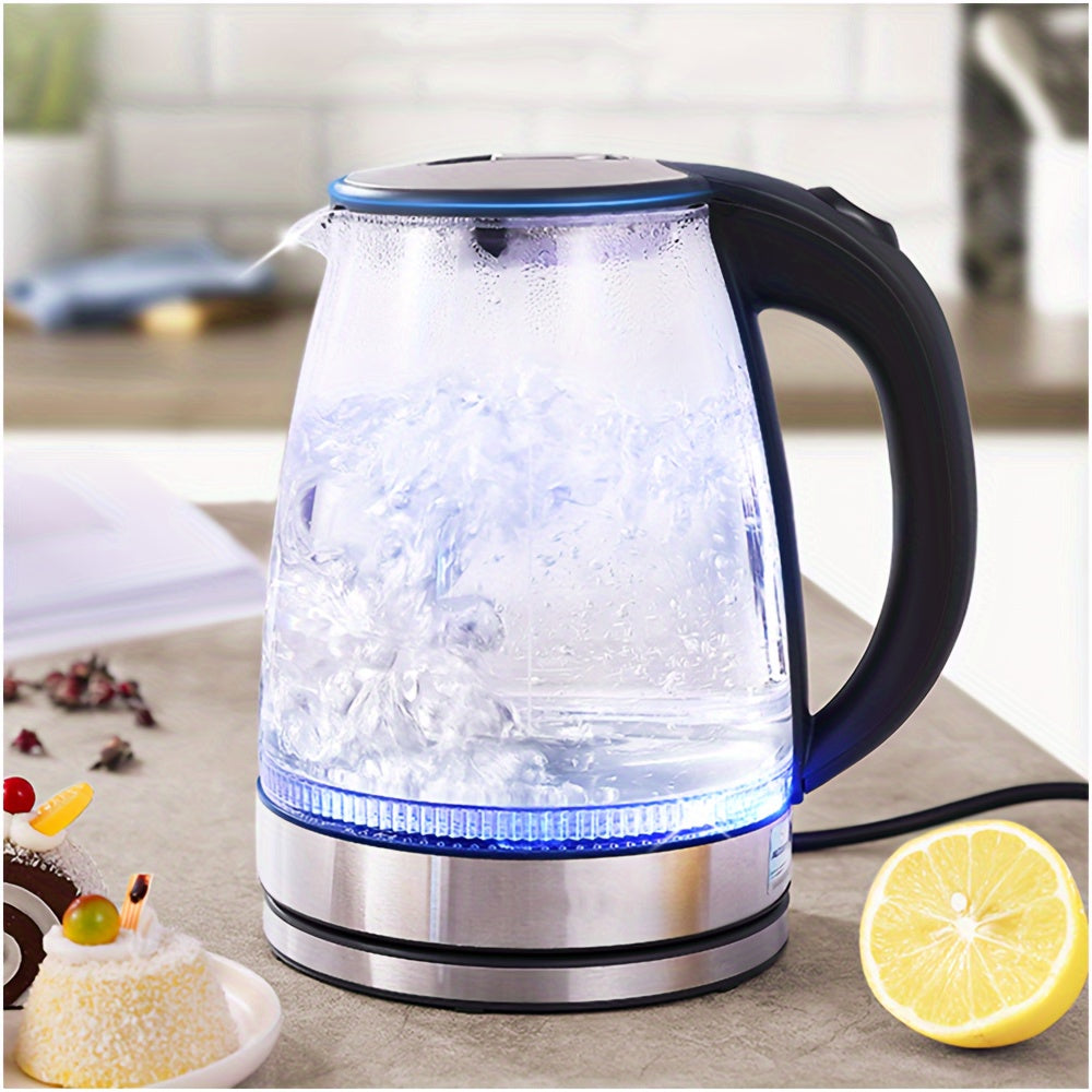 Elegant Glass Electric Kettle | 2L Rapid Boil with LED Light & Auto Shut-Off for Quick Beverages 1