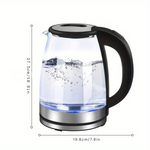 Elegant Glass Electric Kettle | 2L Rapid Boil with LED Light & Auto Shut-Off for Quick Beverages 6