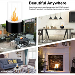 Elegant Glass Hearth | Compact Portable Fireplace with Ethanol Burner | Stylish Decor for Indoor & Outdoor Ambiance 5