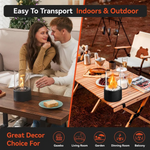 Elegant Glass Hearth | Compact Portable Fireplace with Ethanol Burner | Stylish Decor for Indoor & Outdoor Ambiance 8
