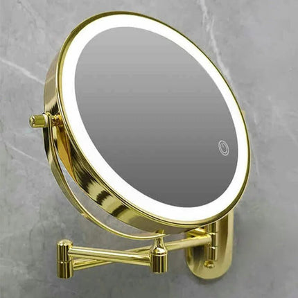 Elegant Gold Vanity Mirror with Lights & Adjustable LED for Flawless Makeup Application 1