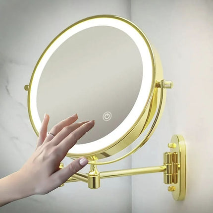 Elegant Gold Vanity Mirror with Lights & Adjustable LED for Flawless Makeup Application 5