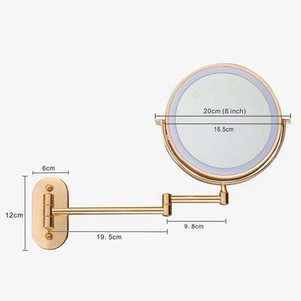 Elegant Gold Vanity Mirror with Lights & Adjustable LED for Flawless Makeup Application 8