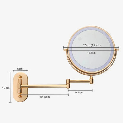 Elegant Gold Vanity Mirror with Lights & Adjustable LED for Flawless Makeup Application 8