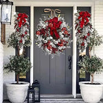 Elegant Holiday Decor | Cordless Prelit Christmas Trim with Auto-Timer | Premium Red and White Design for Festive Ambiance 2