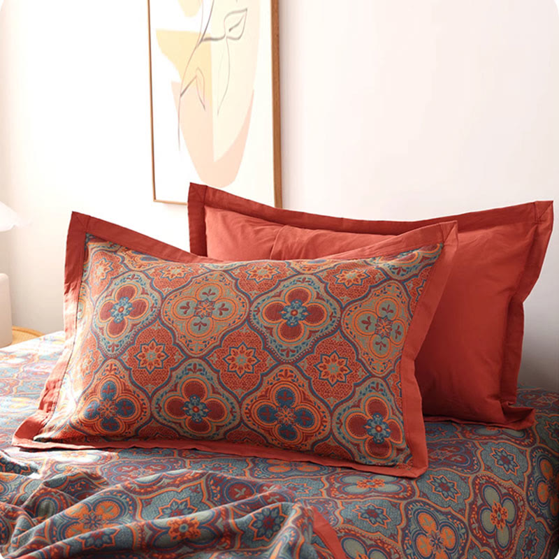 Elegant Home Decor | Reversible Cotton Quilt with Petal Flower Pattern | Versatile Bedding for All Seasons 4