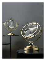 Elegant Hourglass Timer with Gold Frame & Premium Sand for Timeless Decor 1