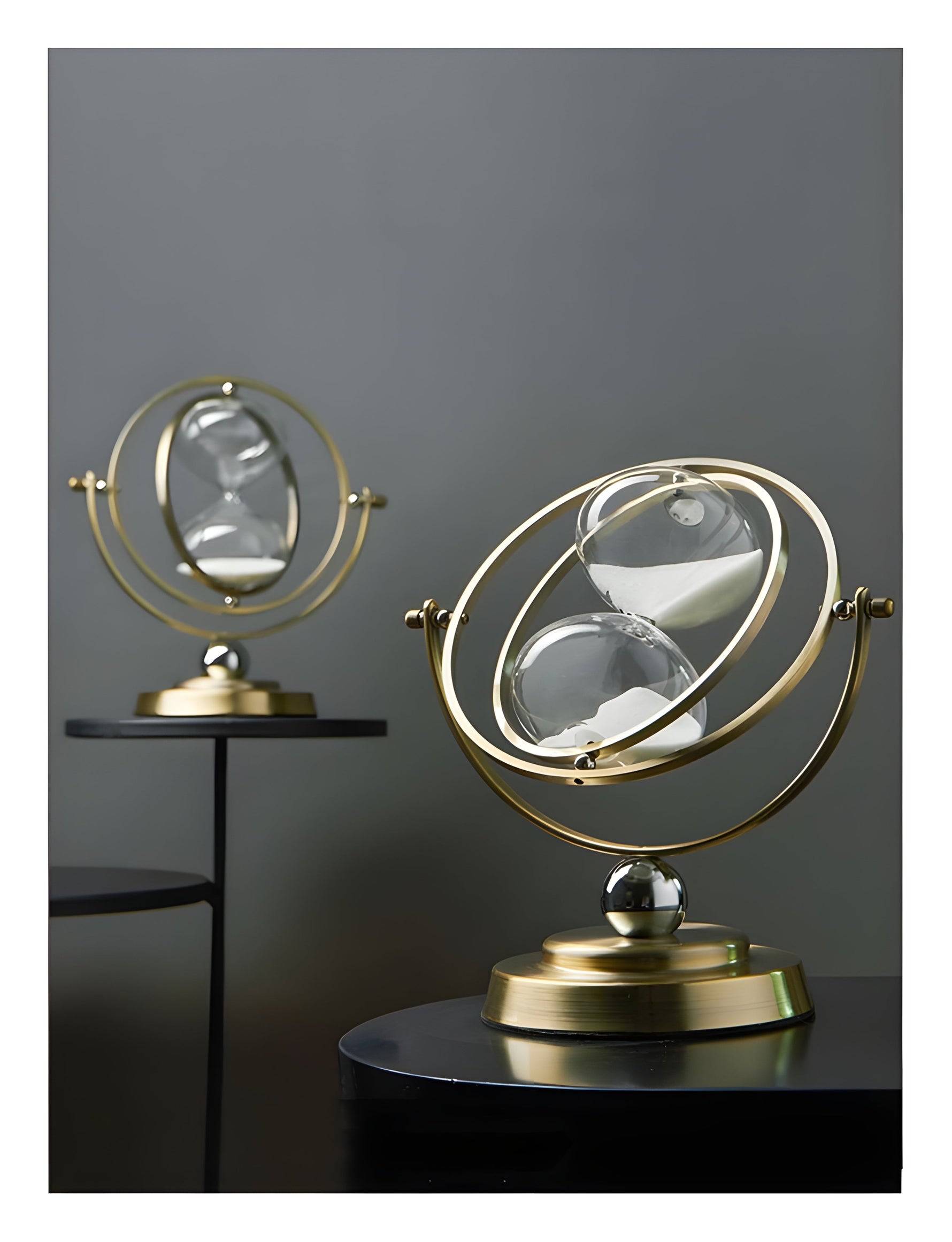 Elegant Hourglass Timer with Gold Frame & Premium Sand for Timeless Decor 1