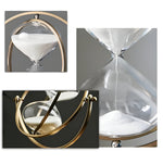 Elegant Hourglass Timer with Gold Frame & Premium Sand for Timeless Decor 5