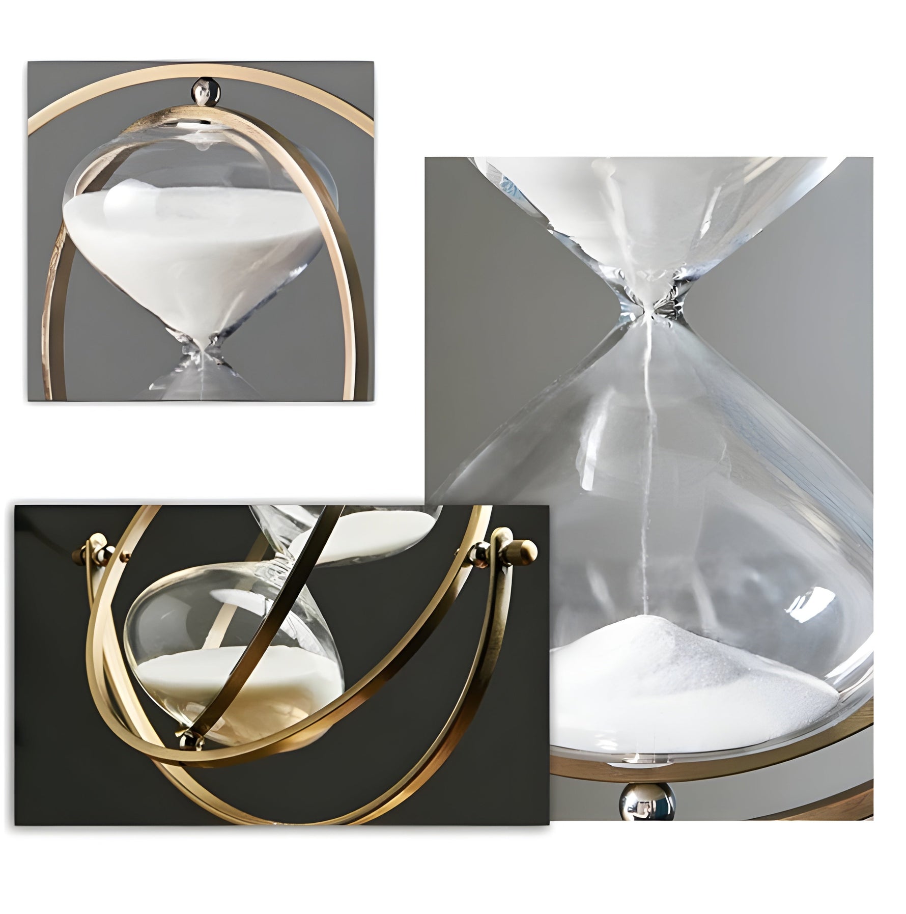 Elegant Hourglass Timer with Gold Frame & Premium Sand for Timeless Decor 5