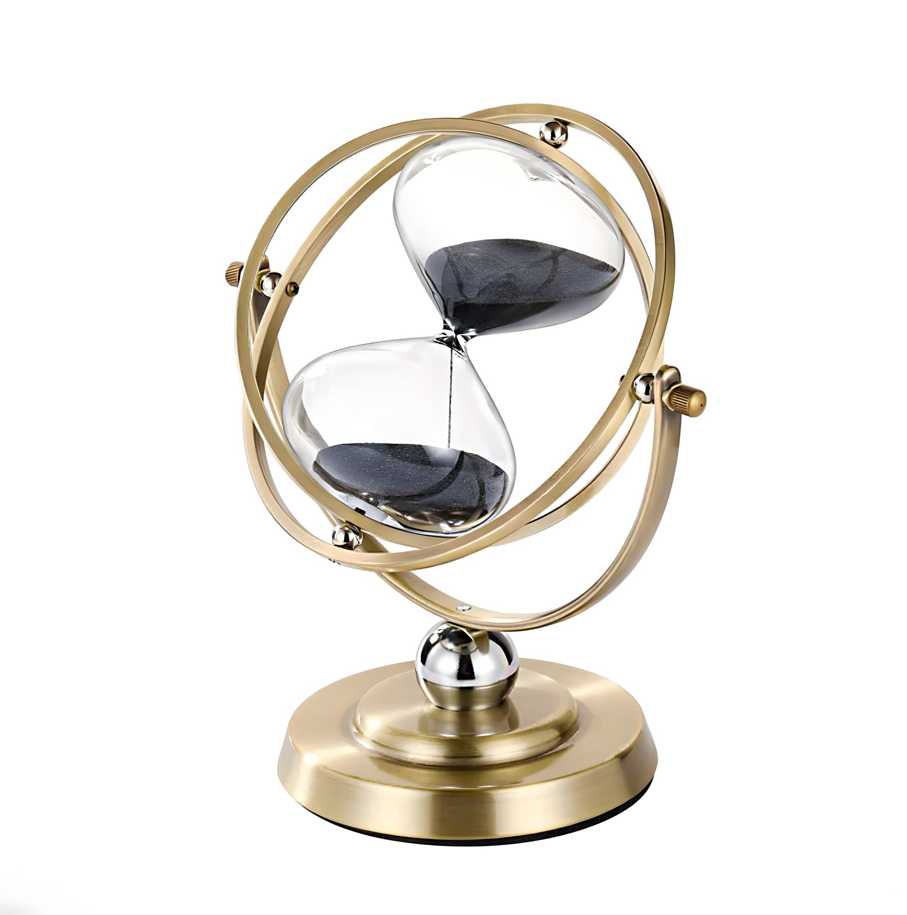 Elegant Hourglass Timer with Gold Frame & Premium Sand for Timeless Decor 6