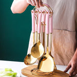 Elegant Kitchen Utensil Set | 6-Piece Cooking Tools with Ergonomic Ceramic Handles | Stylish Organization for Modern Kitchens 0