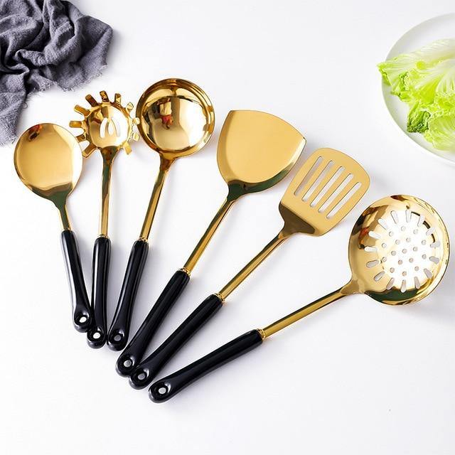 Elegant Kitchen Utensil Set | 6-Piece Cooking Tools with Ergonomic Ceramic Handles | Stylish Organization for Modern Kitchens 5