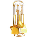 Elegant Kitchen Utensil Set | 6-Piece Cooking Tools with Ergonomic Ceramic Handles | Stylish Organization for Modern Kitchens 8