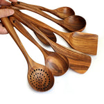 Elegant Kitchen Utensil Set | 7-Piece Teak Wood Collection for Versatile Cooking 2