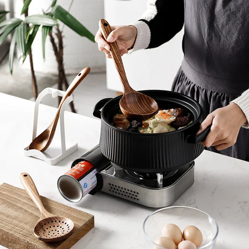 Elegant Kitchen Utensil Set | 7-Piece Teak Wood Collection for Versatile Cooking 5