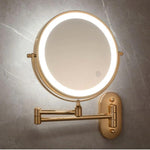 Elegant LED Makeup Mirror with 10X Magnification & Adjustable Lighting | Wall-Mounted Design for Flawless Grooming 2