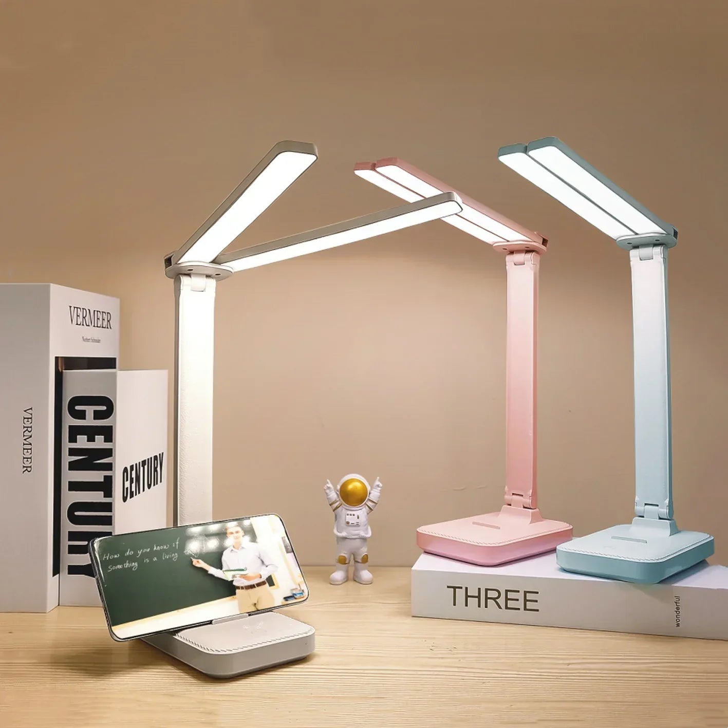 Elegant LED Table Lamp | Dimmable Touch-Controlled Reading Light with USB Rechargeable Battery | Perfect for Home Decor 0