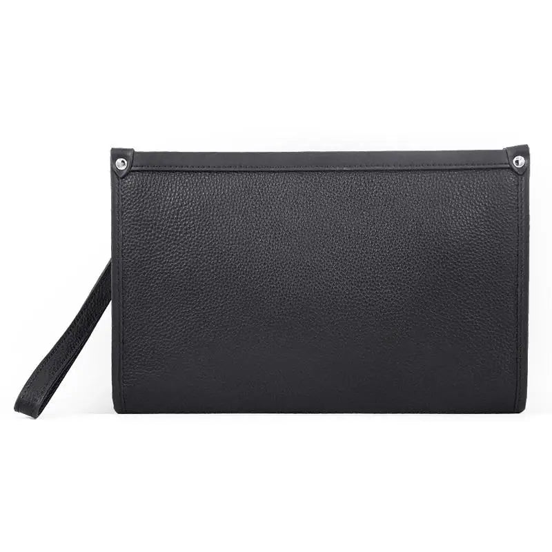 Elegant Leather Business Clutch with Fingerprint Lock | Durable Design for Secure Storage 0