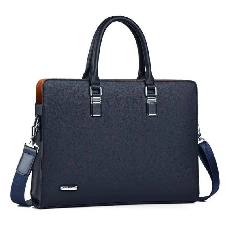 Elegant Leather Messenger Bag | Spacious Design for 14-15 Inch Laptops | Versatile Carrying Options for Professionals 0