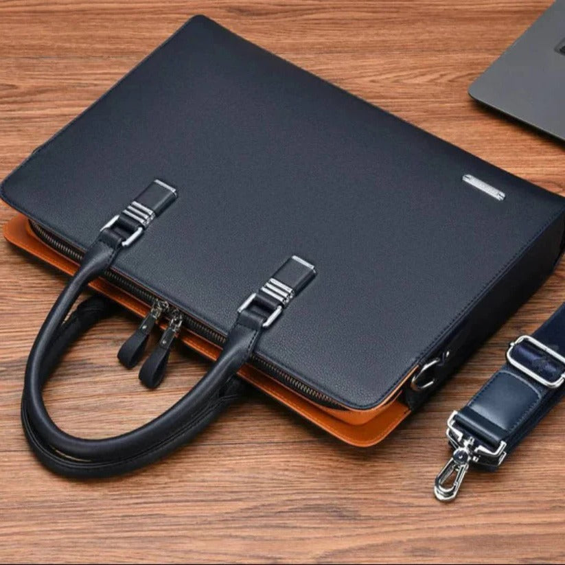 Elegant Leather Messenger Bag | Spacious Design for 14-15 Inch Laptops | Versatile Carrying Options for Professionals 5