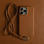 Elegant Leather Phone Case with Crossbody Strap for Stylish Convenience 4