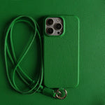 Elegant Leather Phone Case with Crossbody Strap for Stylish Convenience 5