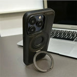Elegant Leather | iPhone Case with MagSafe Compatibility & Fold-Out Ring Stand for Enhanced Protection 2