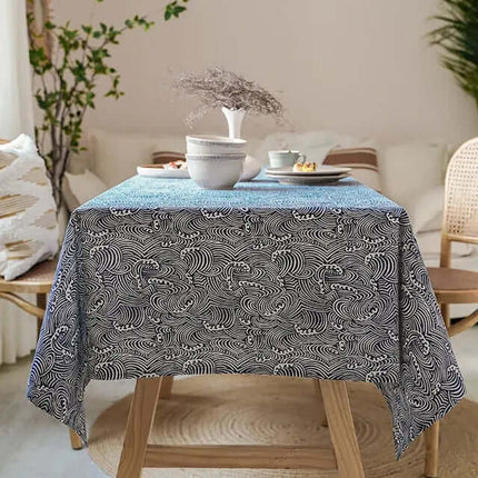 Elegant Linen Tablecloth | Japanese Style with Durable Weave | Perfect for Any Dining Occasion 0
