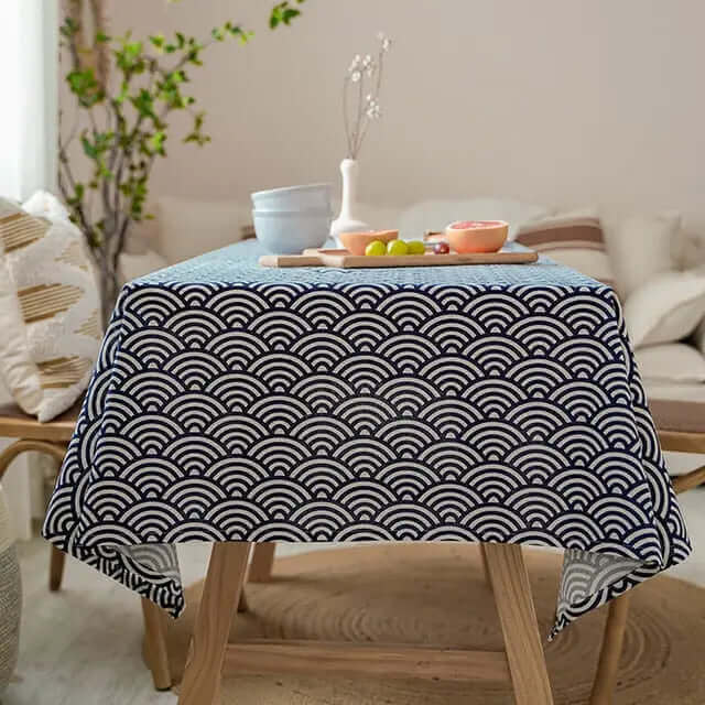 Elegant Linen Tablecloth | Japanese Style with Durable Weave | Perfect for Any Dining Occasion 7