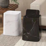 Elegant Marble Kitchen Trash Can with 360° Swing Lid for Stylish Waste Disposal 0