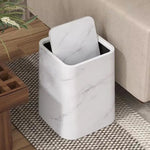 Elegant Marble Kitchen Trash Can with 360° Swing Lid for Stylish Waste Disposal 4