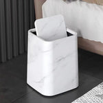 Elegant Marble Kitchen Trash Can with 360° Swing Lid for Stylish Waste Disposal 5