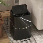 Elegant Marble Kitchen Trash Can with 360° Swing Lid for Stylish Waste Disposal 9
