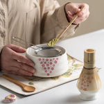 Elegant Matcha Set | 8-Piece Ceramic Tea Kit with Bamboo Whisk for Authentic Preparation 4