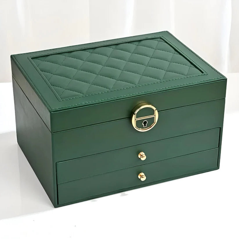 Elegant Multi-Layer Jewelry Organizer with Pull-Out Drawers | Chic Jewelry Box for Easy Access and Stylish Storage 0