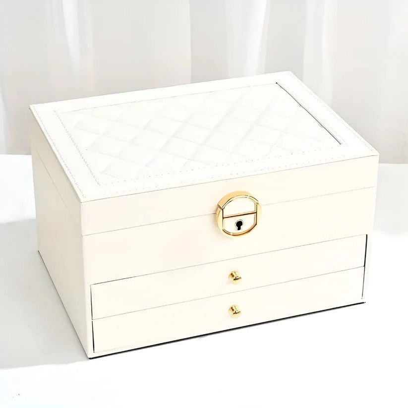 Elegant Multi-Layer Jewelry Organizer with Pull-Out Drawers | Chic Jewelry Box for Easy Access and Stylish Storage 7